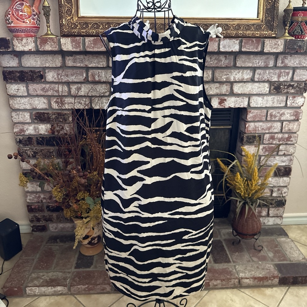 NWOT H&M Zebra Print Knee Length Dress